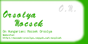 orsolya mocsek business card